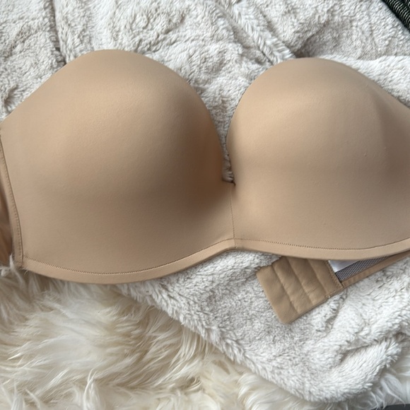 New 38D DELIMIRA Strapless Underwire Minimizer Bra Plus Size Support nude beige - Picture 3 of 11